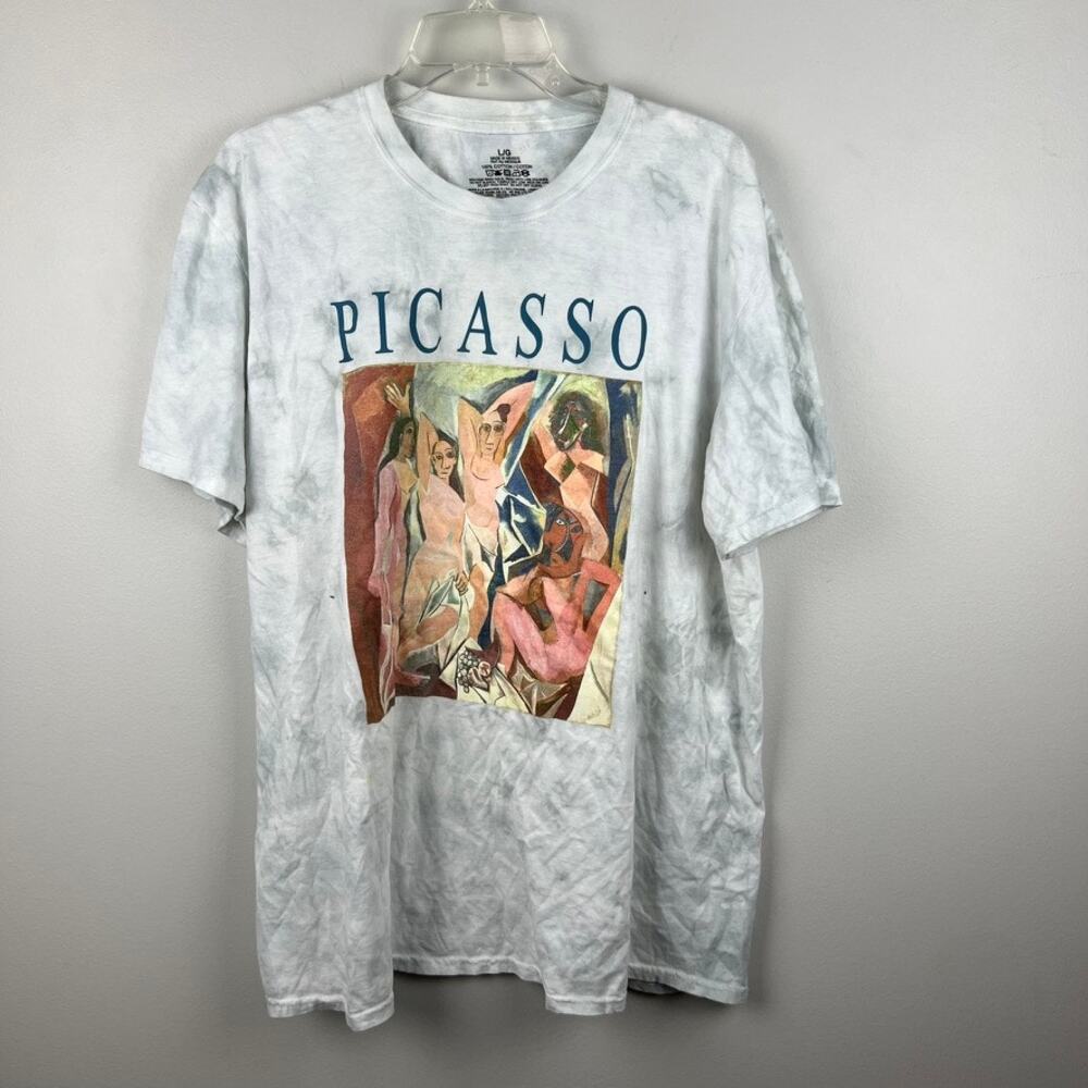 Vintage Pablo Picasso Men's Tie Dye Graphic Tee Size Large